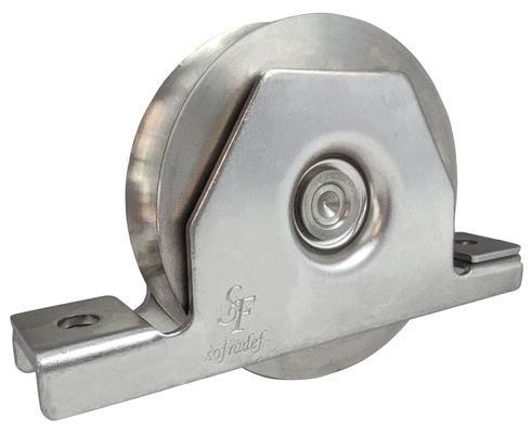 Acessórios da porta de deslizamento 3&quot; porta de aço do sulco da roda V com os 6202 que carregam