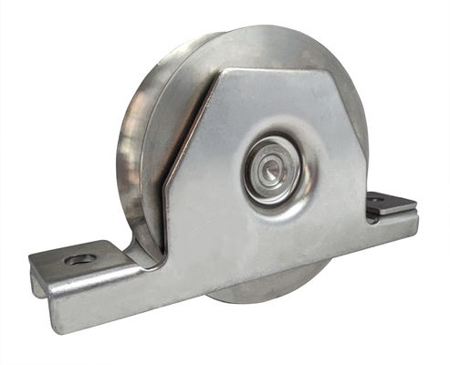 Acessórios da porta de deslizamento 3&quot; porta de aço do sulco da roda V com os 6202 que carregam