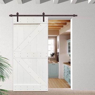 Hardware interior de Matte Black Sliding Barn Door 2 medidores