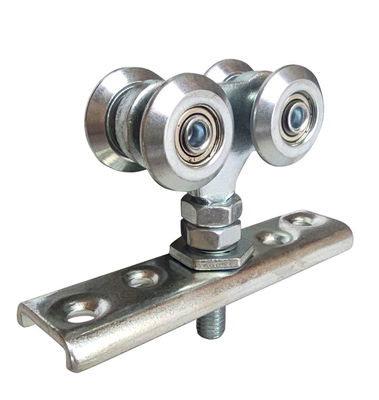 Zinco branco 4 rodas que deslizam os rolos de porta de suspensão Q235 de aço