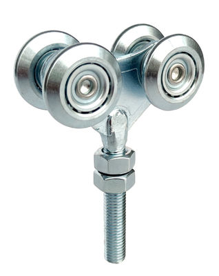 Zinco branco 4 rodas que deslizam os rolos de porta de suspensão Q235 de aço