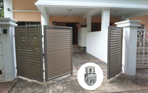 V roda de dobramento da porta de deslizamento do sulco com o rolo rotatório de 360 graus