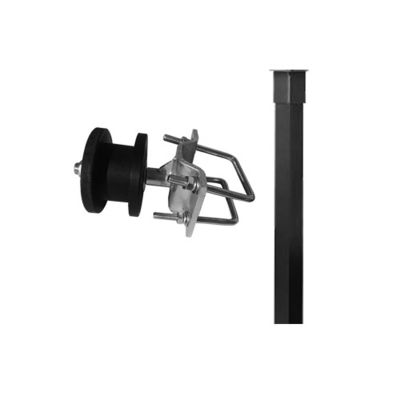 O círculo e a cerca quadrada Black Nylon Roller do cargo 4 polegadas galvanizaram