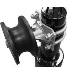 Rod Black Roller de nylon círculo e quadrado galvanizados 4 polegadas