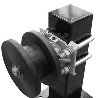 PA quadrado Rod Black Wheel Rollers do círculo 4&quot; mergulho quente galvanizado