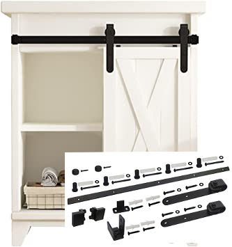 gancho da forma de 5Ft Mini Single Barn Door Hardware Kit Classic Strap J