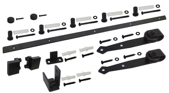 Pó de aço contínuo de Mini Barn Door Hardware Black revestido