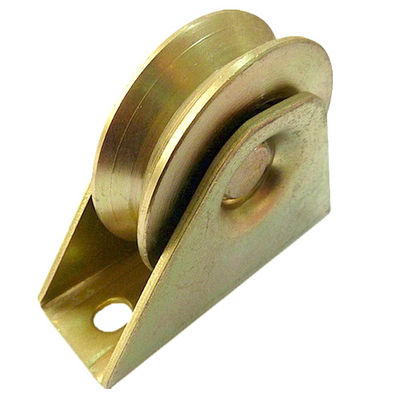 Zinque a roda chapeada V da porta de deslizamento sulcou com o suporte interno dobro