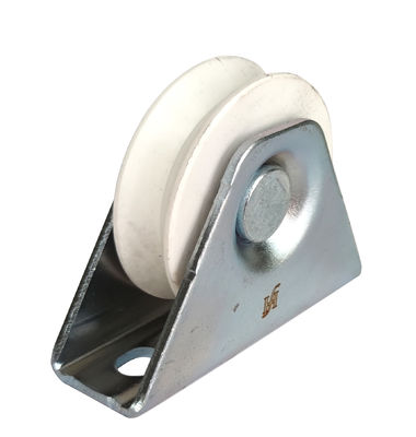 Zinque a roda chapeada V da porta de deslizamento sulcou com o suporte interno dobro