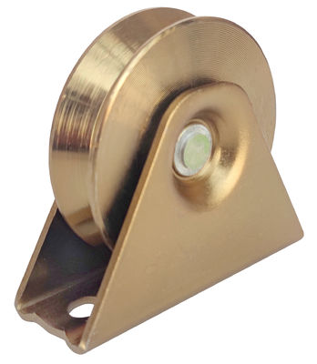 Zinque a roda chapeada V da porta de deslizamento sulcou com o suporte interno dobro