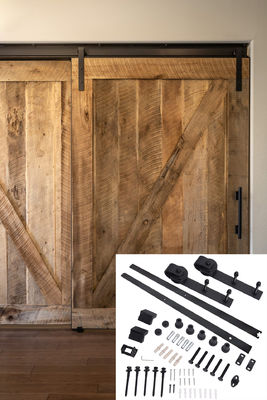 Jogo preto do rolo da trilha do hardware da porta de Matte Classic Design Single Barn