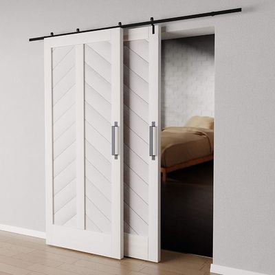 Inovativo pelo projeto - pacote deslizante do hardware da porta de celeiro de 8ft (roda de fala) - ultra quieta, opção do desenhista, todas as peças