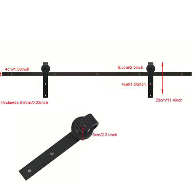 Ultra-silêncio slider inovativo na opção do desenhista, jogos completos do projeto de um preto de 8 pés do hardware da porta do armazém