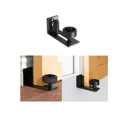 Guia do assoalho de Matte Black Interior Barn Door com opção de 8 instalações