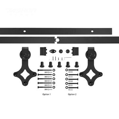 Hardware de aço revolvendo preto da porta do armazém uma montagem da parede da parte