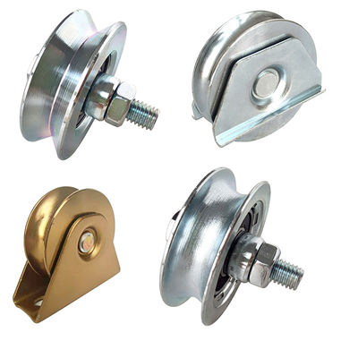 4 de deslizamento da porta polegadas de sulco da roda V com Axle Bolt And Nut