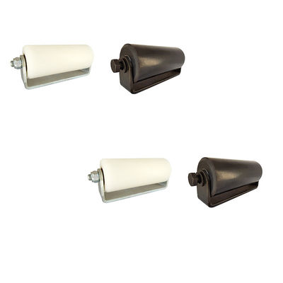 3&quot; rolos de nylon plásticos para as portas de deslizamento L dão forma ao preto do suporte